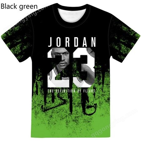 3D数码印花 时尚潮流 23号迈克尔乔丹 年轻运动T恤 多色可选一件代发